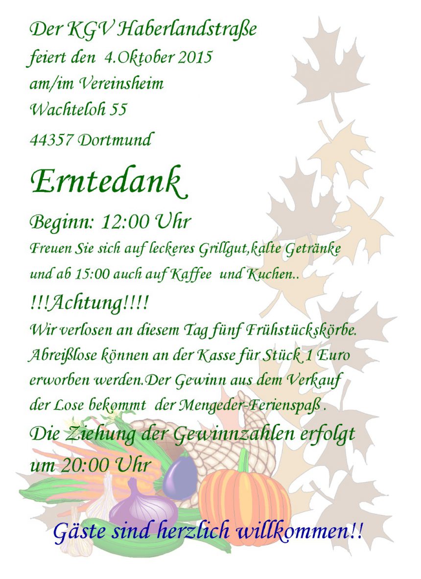 Erntedankfest 2015