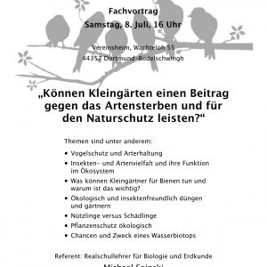 Naturschutz in Kleingärten Naturschutz in Kleingärten