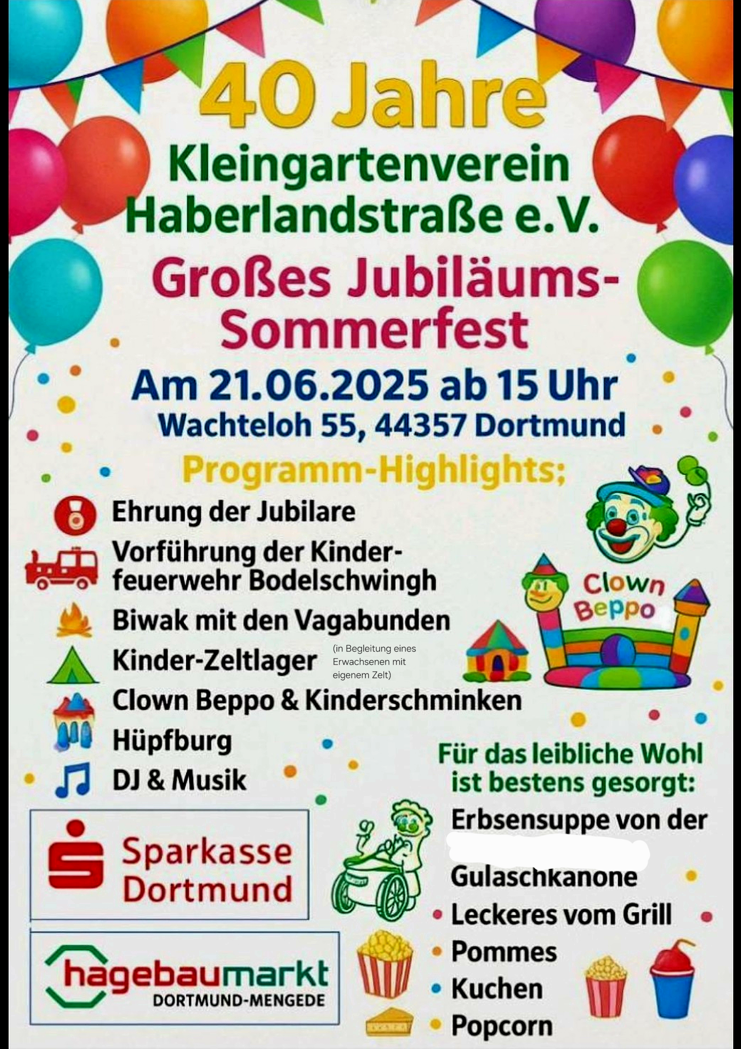 40 Jähriges Jubiläum Sommerfest 2025